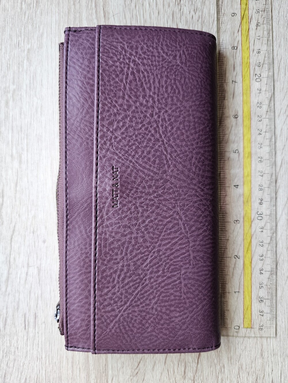 Matt & Nat Vegan Leather Fold-Over Wallet - Plum / Amethyst